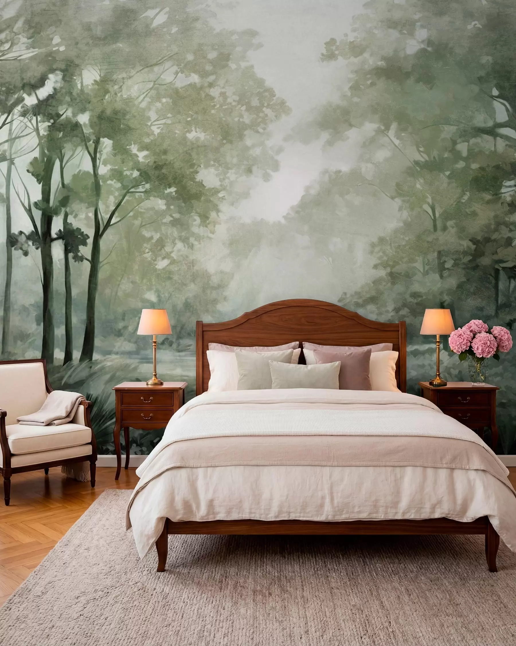 murales de pared Bosque verde salvia w09210v2