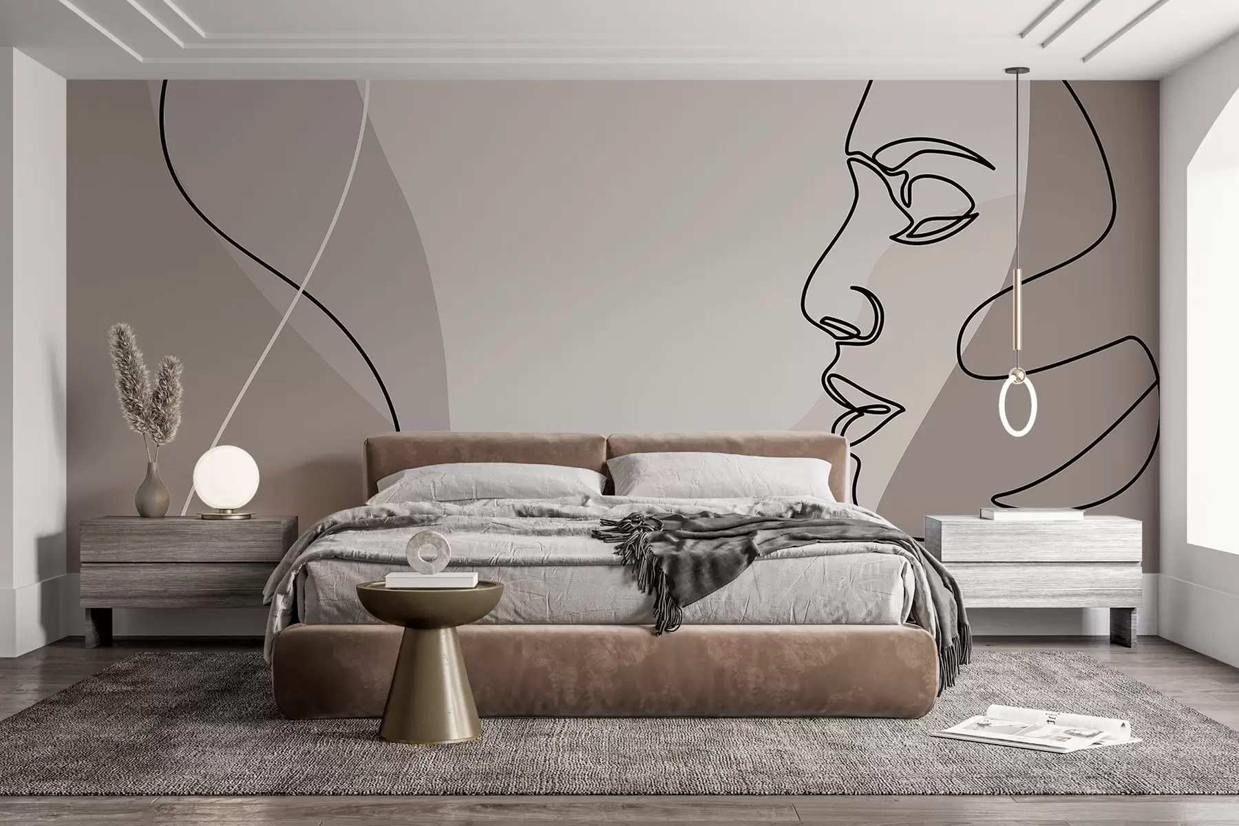 murales de pared Cara abstracta w09231v3