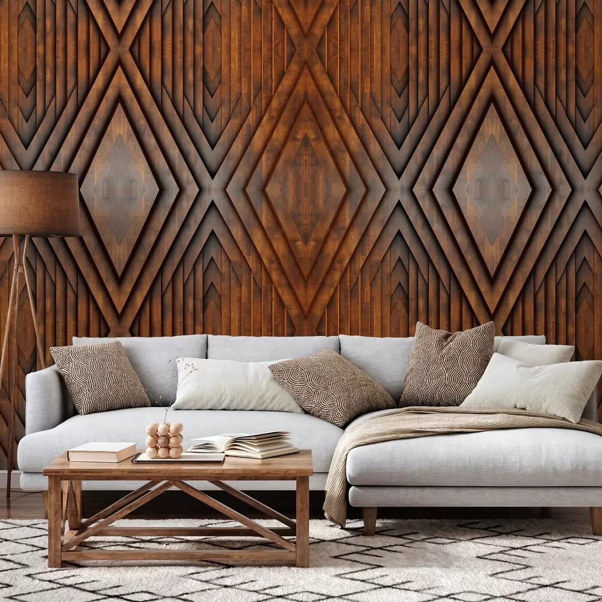 murales de pared imitación de paneles de madera w04168v1