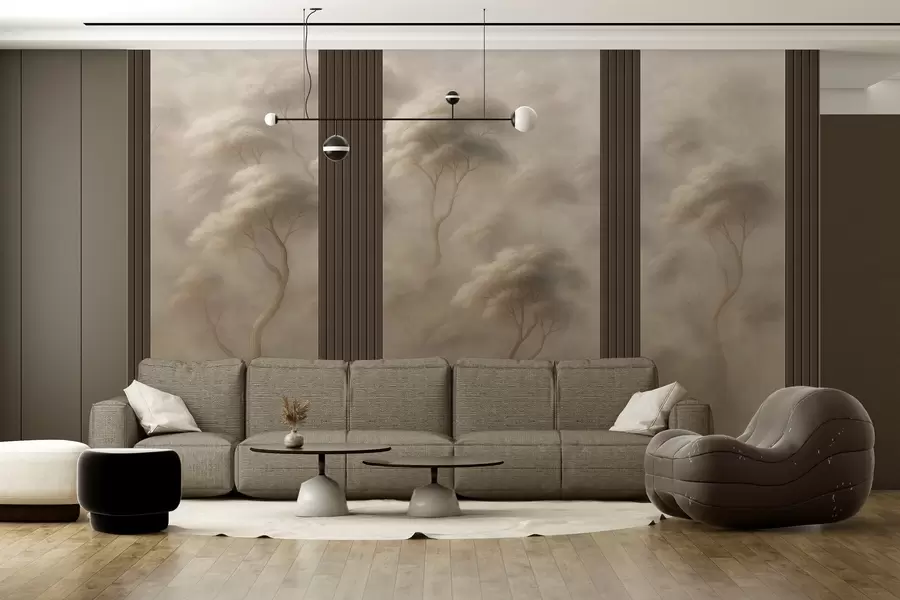 murales de pared El bosque se une al arte del panel w04187