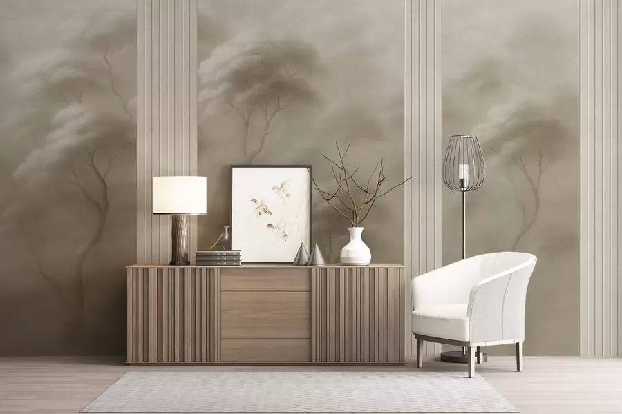 murales de pared El bosque se une al arte del panel w04187v1