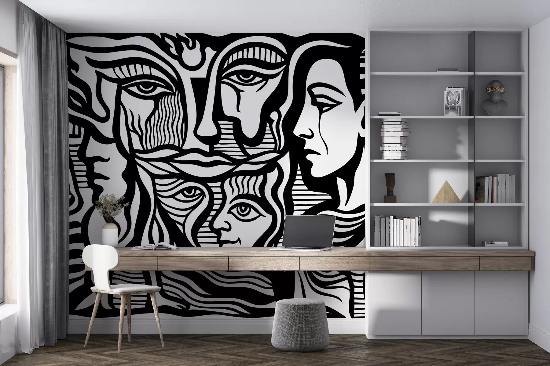 murales de pared Anatomía abstracta w04191