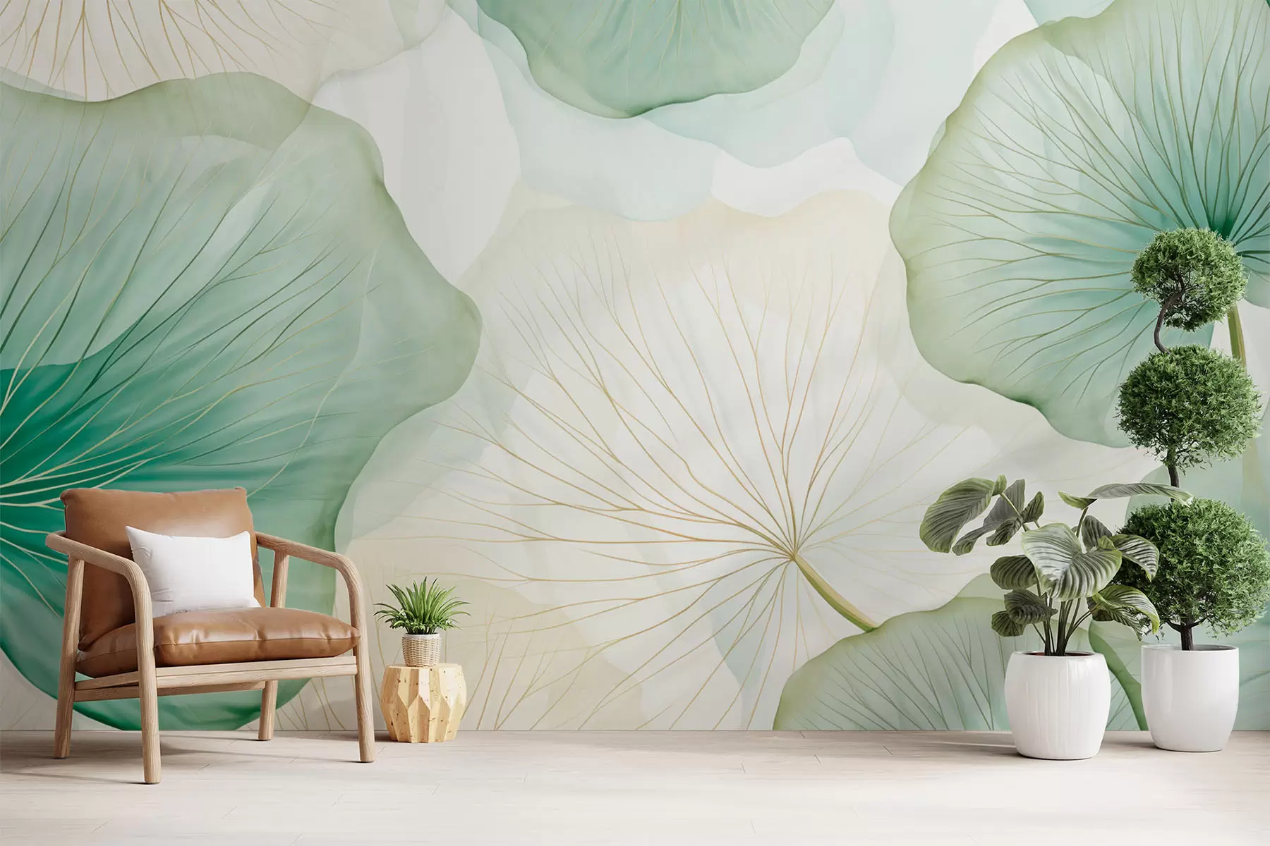 murales de pared Hojas grandes w04231