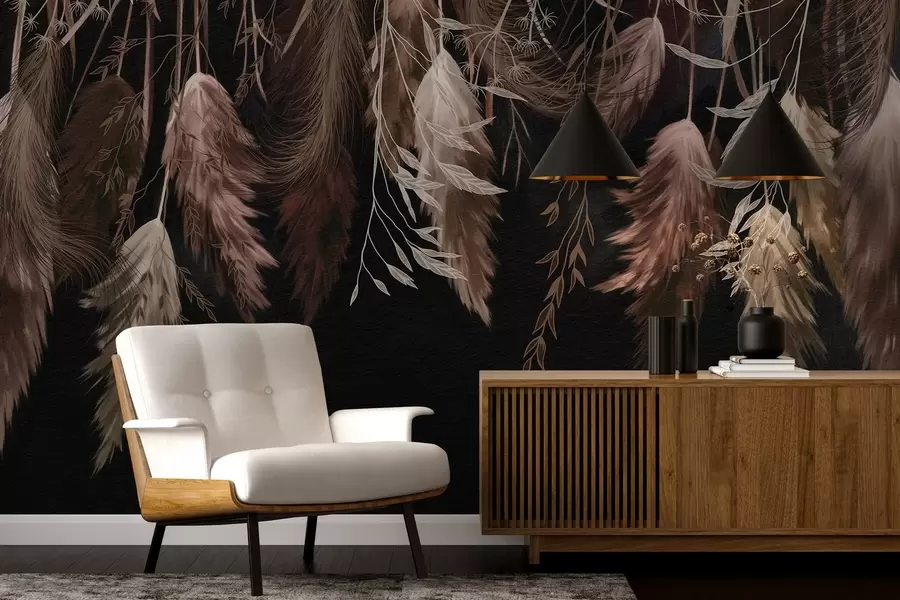 murales de pared Flores secas w04253v1