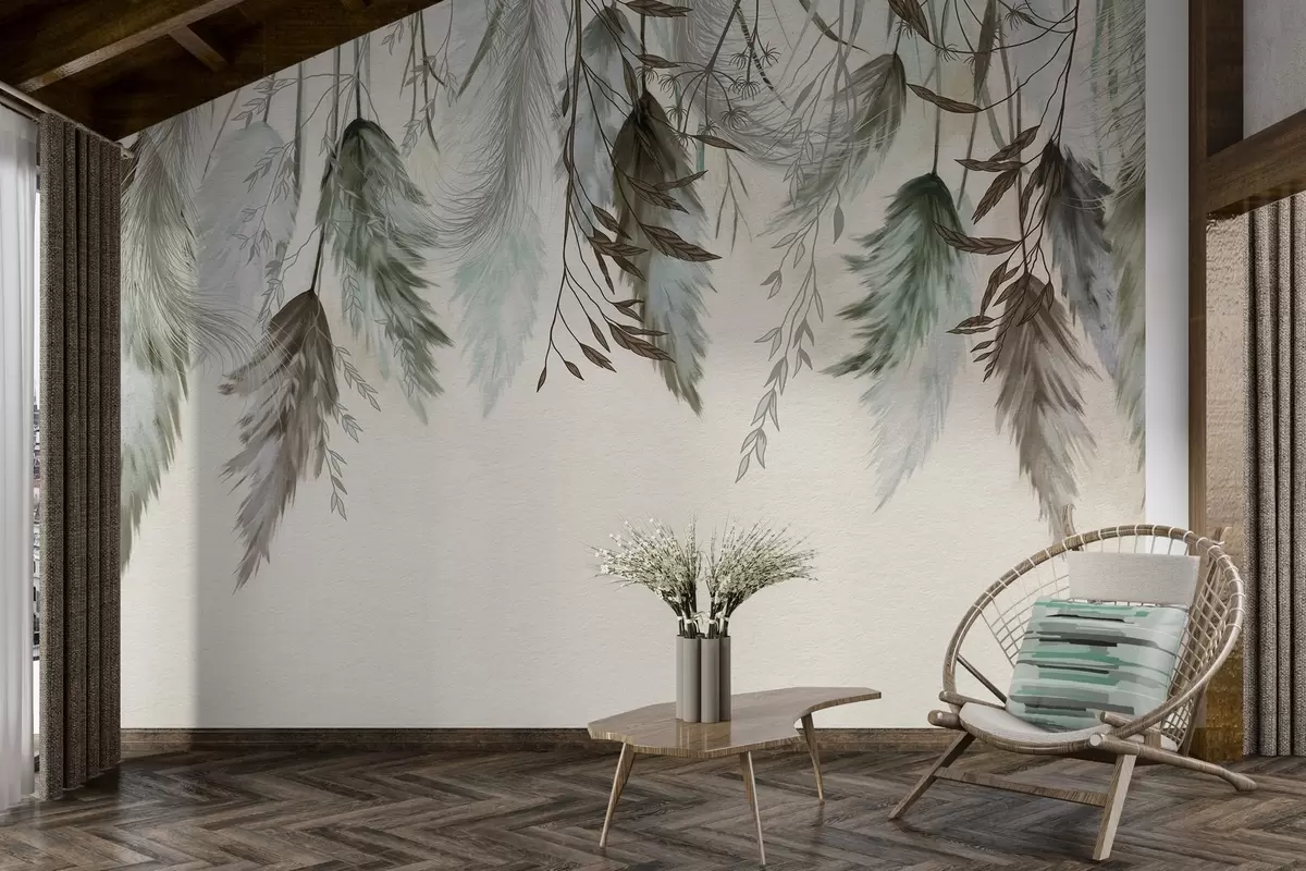 murales de pared Flores secas w04253v2