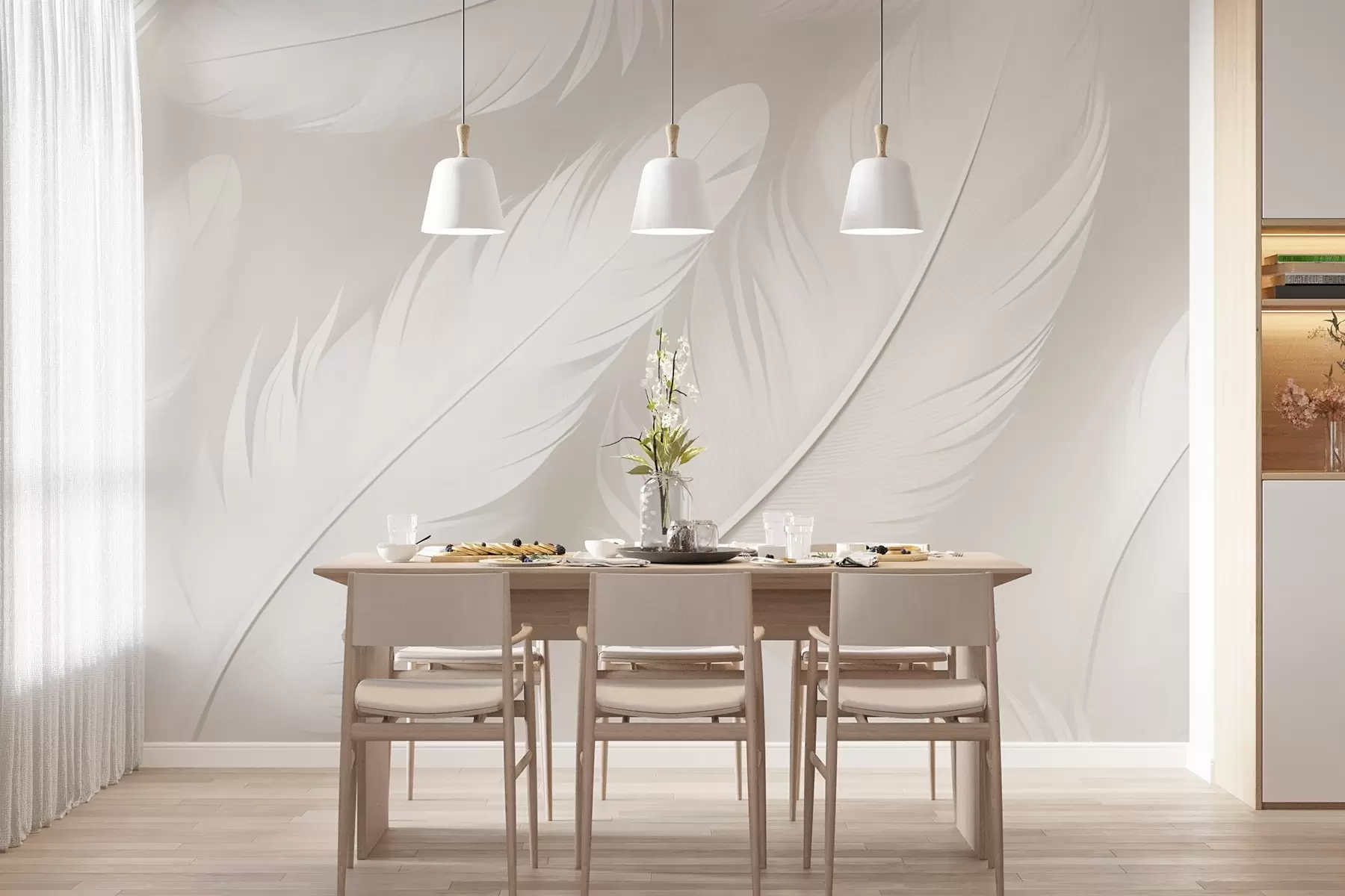 murales de pared Plumas w04273