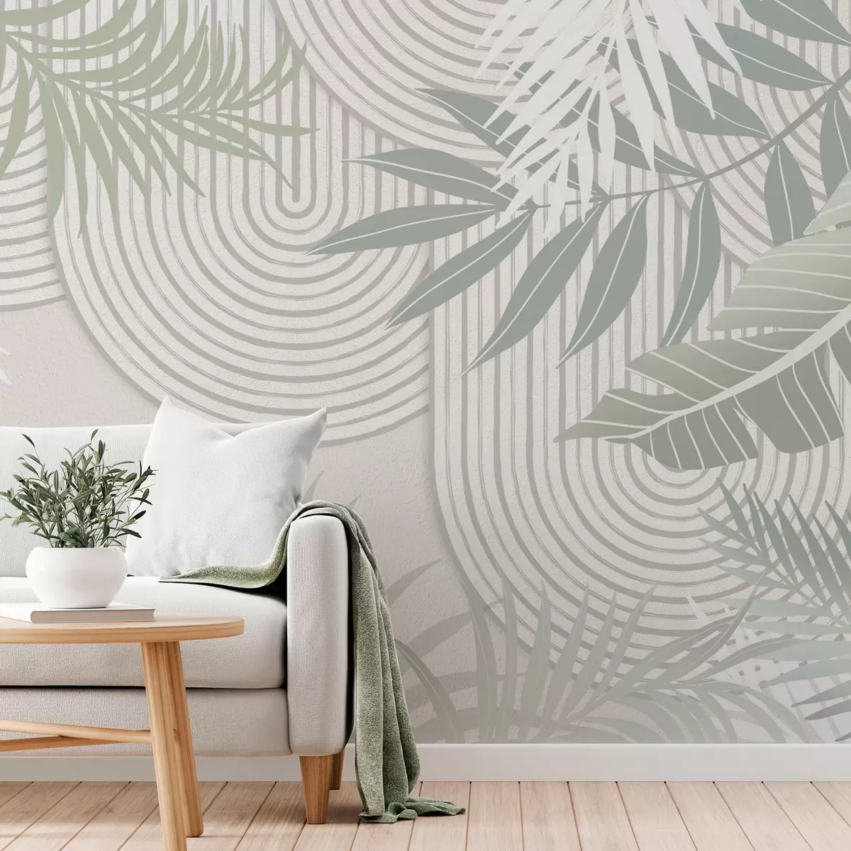murales de pared Abstracción con ramas vegetales w04295v1