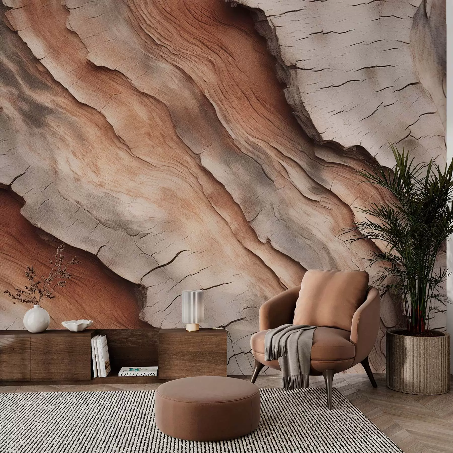 murales de pared Corteza de árbol w04299