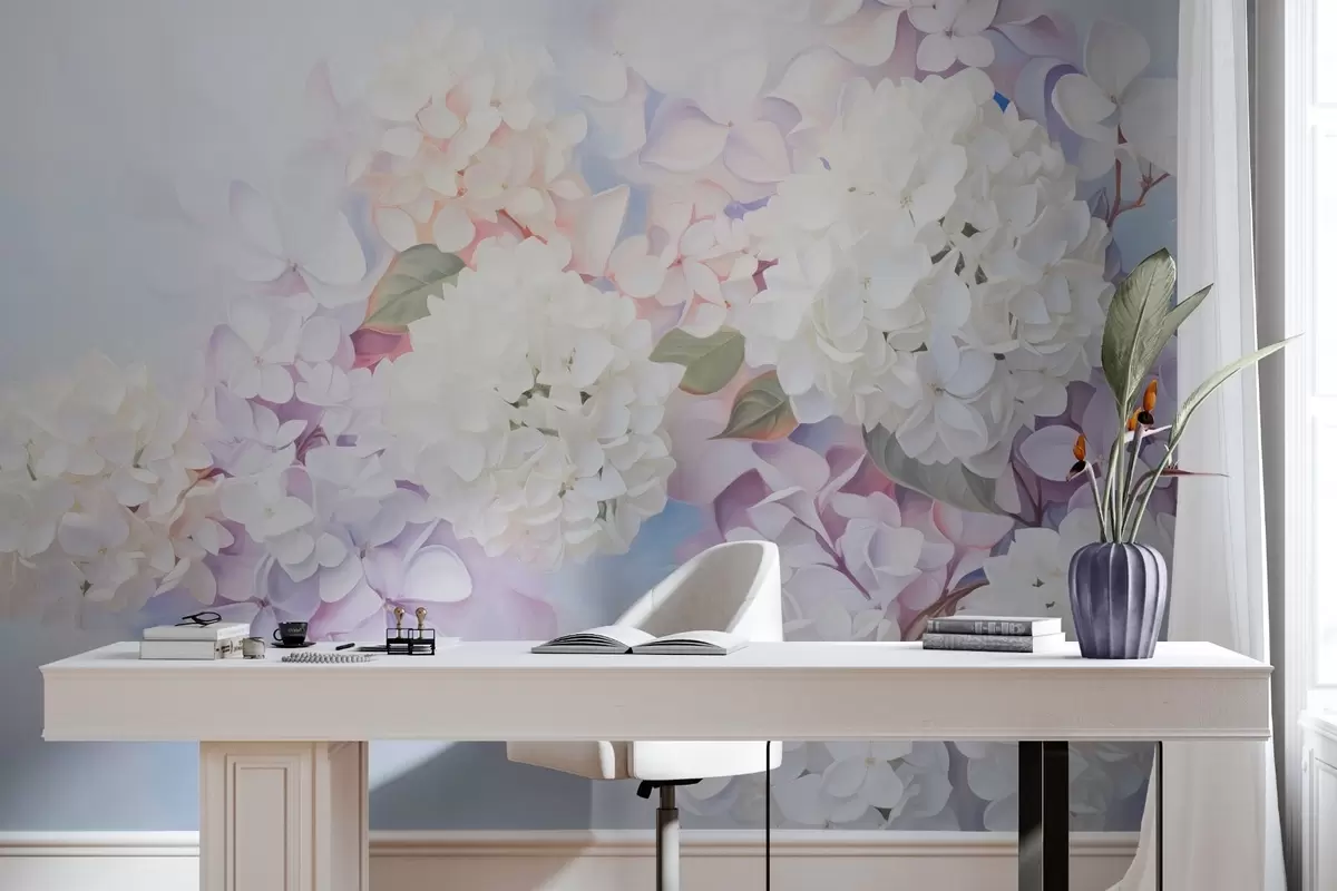 murales de pared Flores lilas w04300