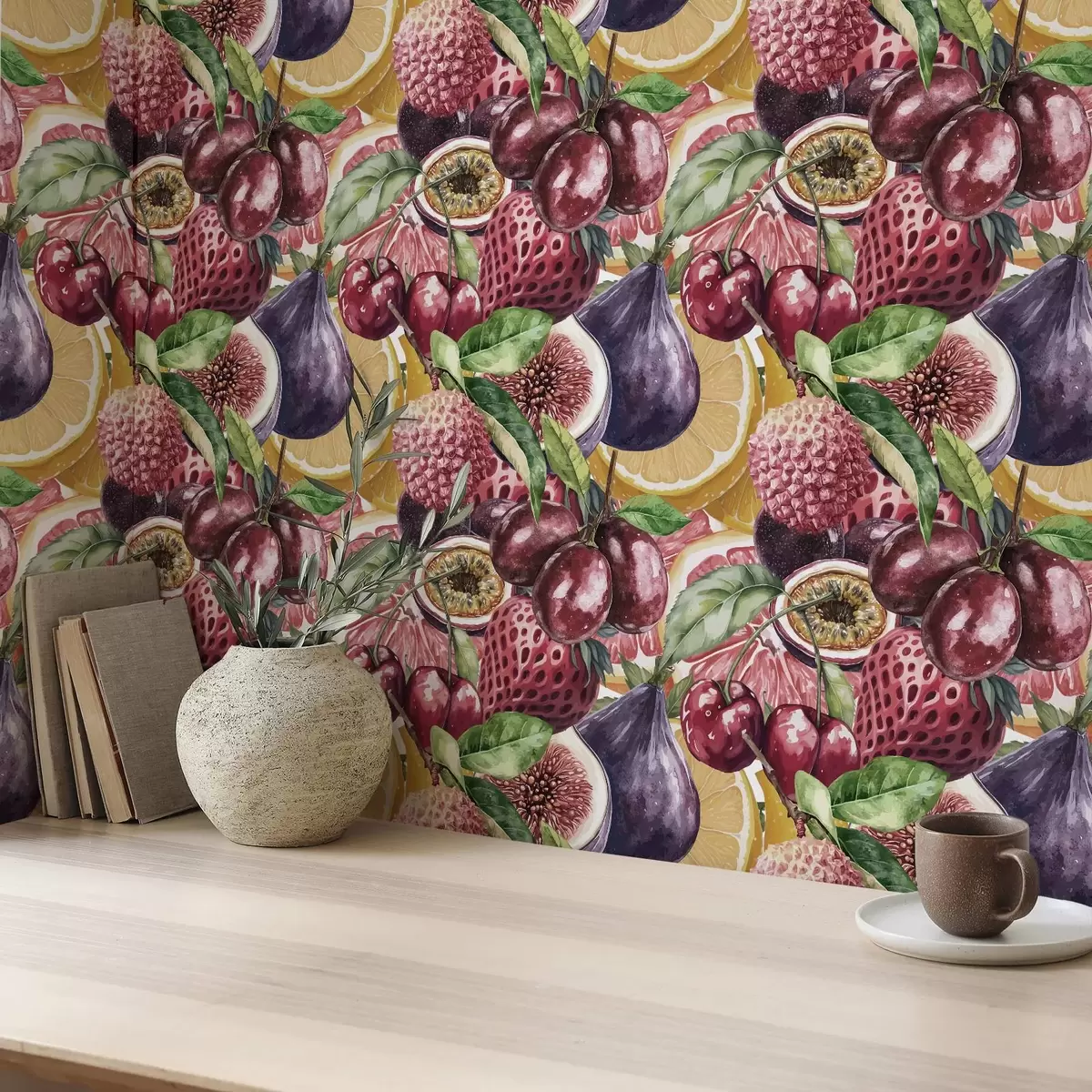 Papel pintado Jugosas frutas tropicales a00416