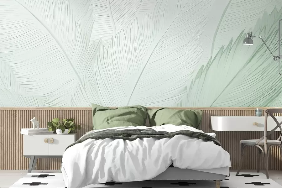 murales de pared Plumas esponjosas w04289v3