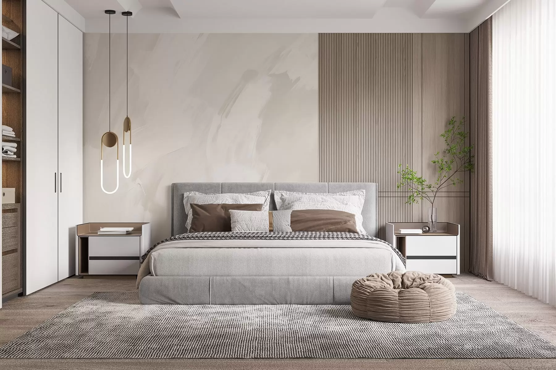 murales de pared Trazos abstractos con imitación de una textura desgastada w04291v2