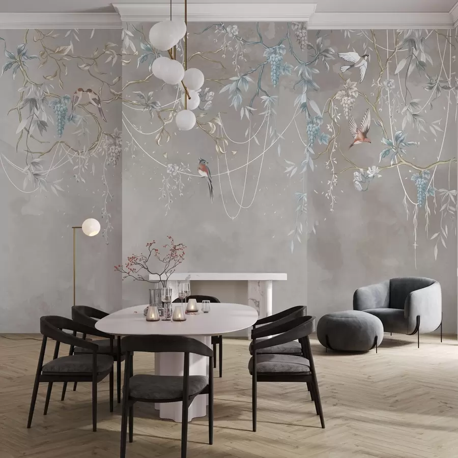 murales de pared El mismo tema, pero con uvas azules w04302v1