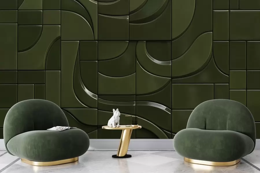 murales de pared Imitación de paneles brillantes w04325