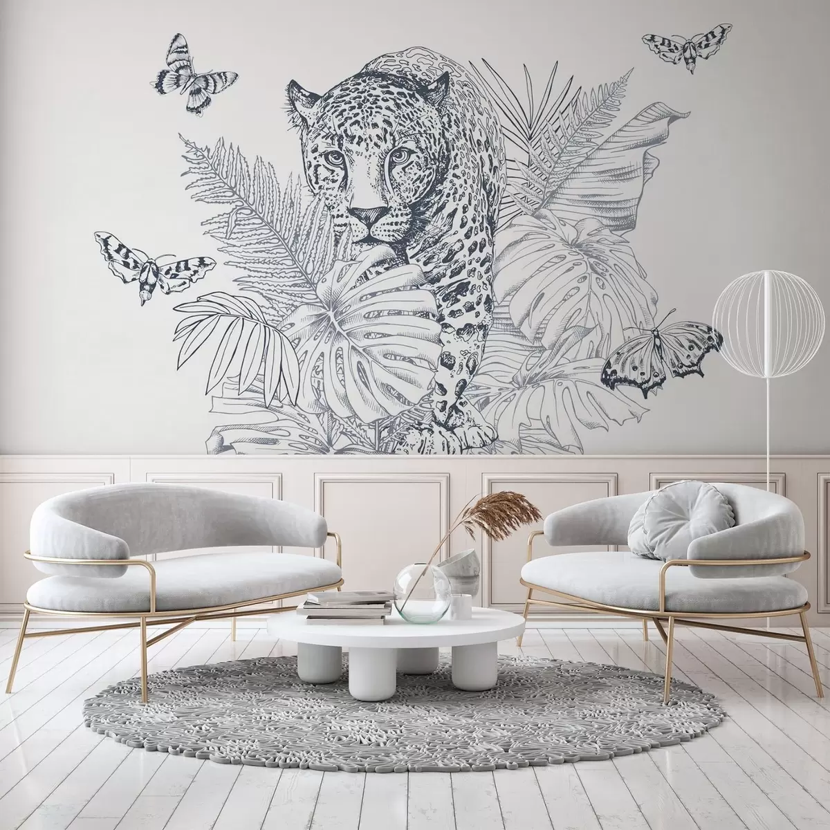 murales de pared Leopardo w04358