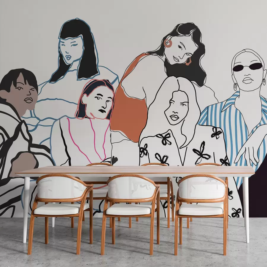 murales de pared Chicas w04359v1