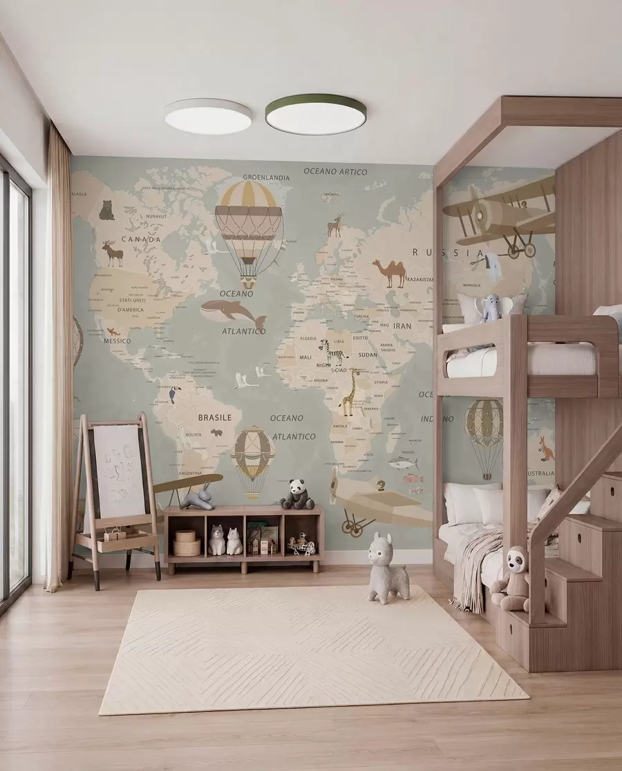 murales de pared Pequeño atlas en italiano u79997