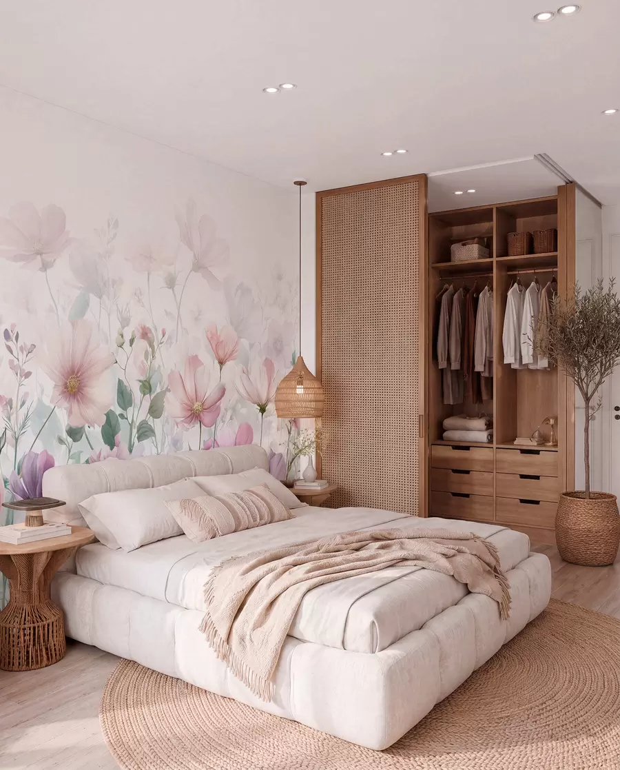 murales de pared Pradera sonrosada w04171