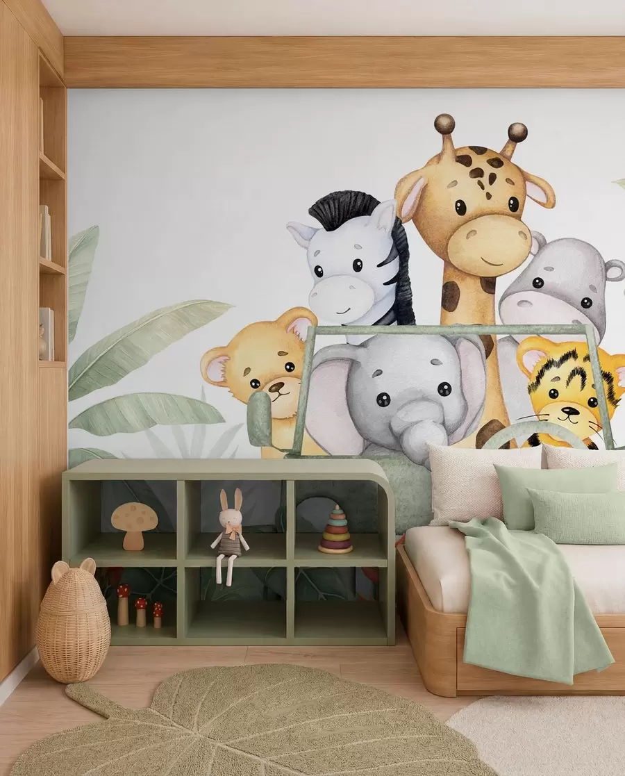 murales de pared Animales simpáticos en los trópicos w04413