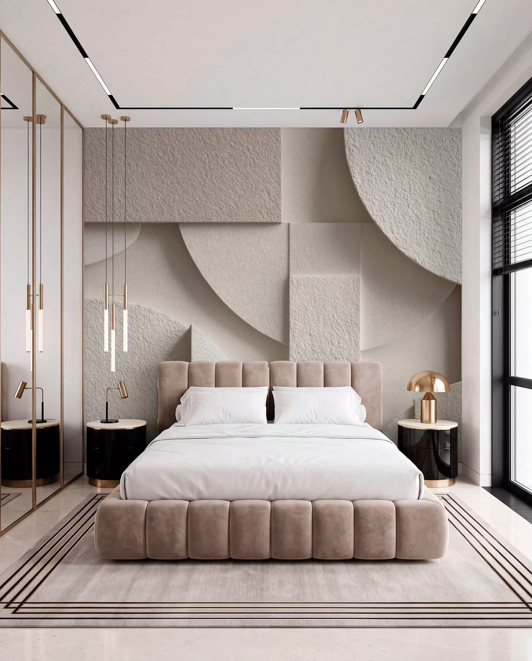 murales de pared Formas redondas en arena w04395