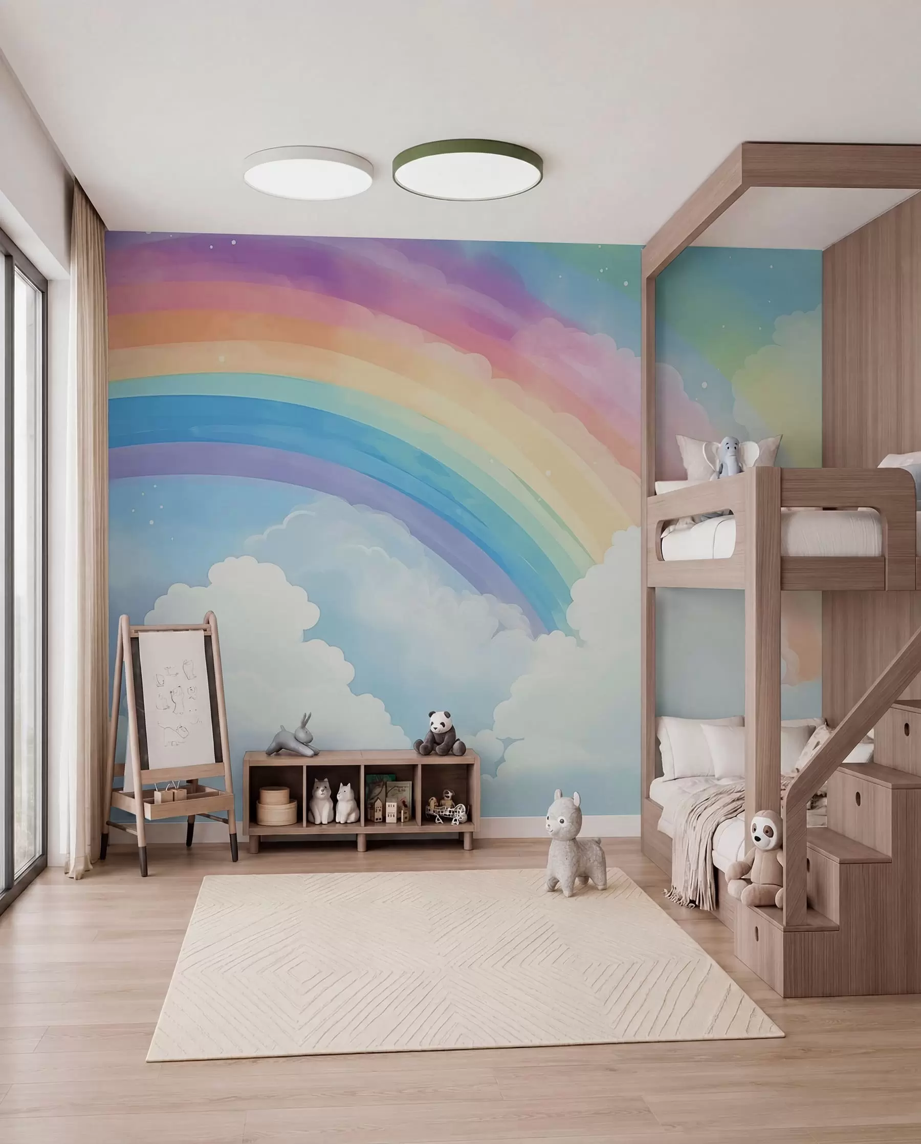 murales de pared Arcoíris sobre las nubes w04487