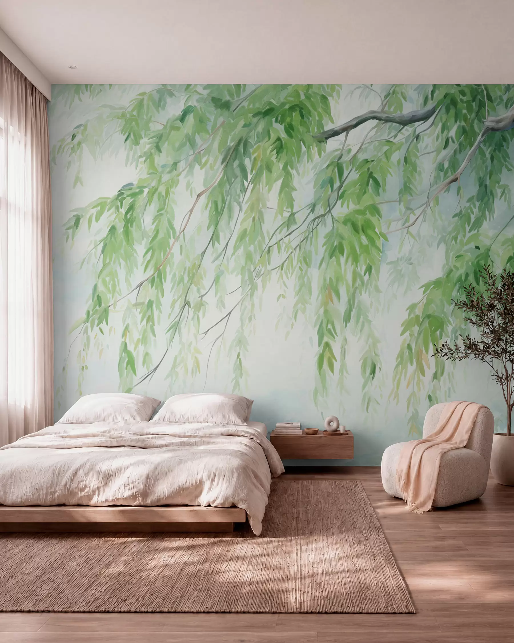 murales de pared Sauce en verde w09365