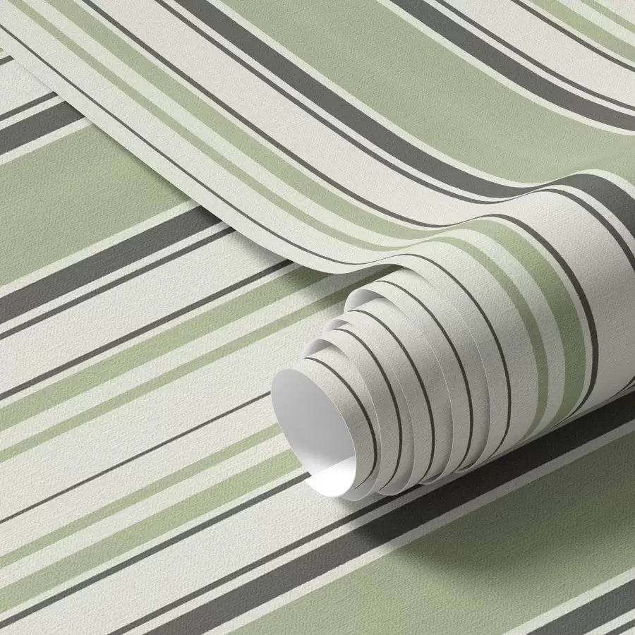 murales de pared Fondo crema con una mezcla de rayas verdes y negras a00563