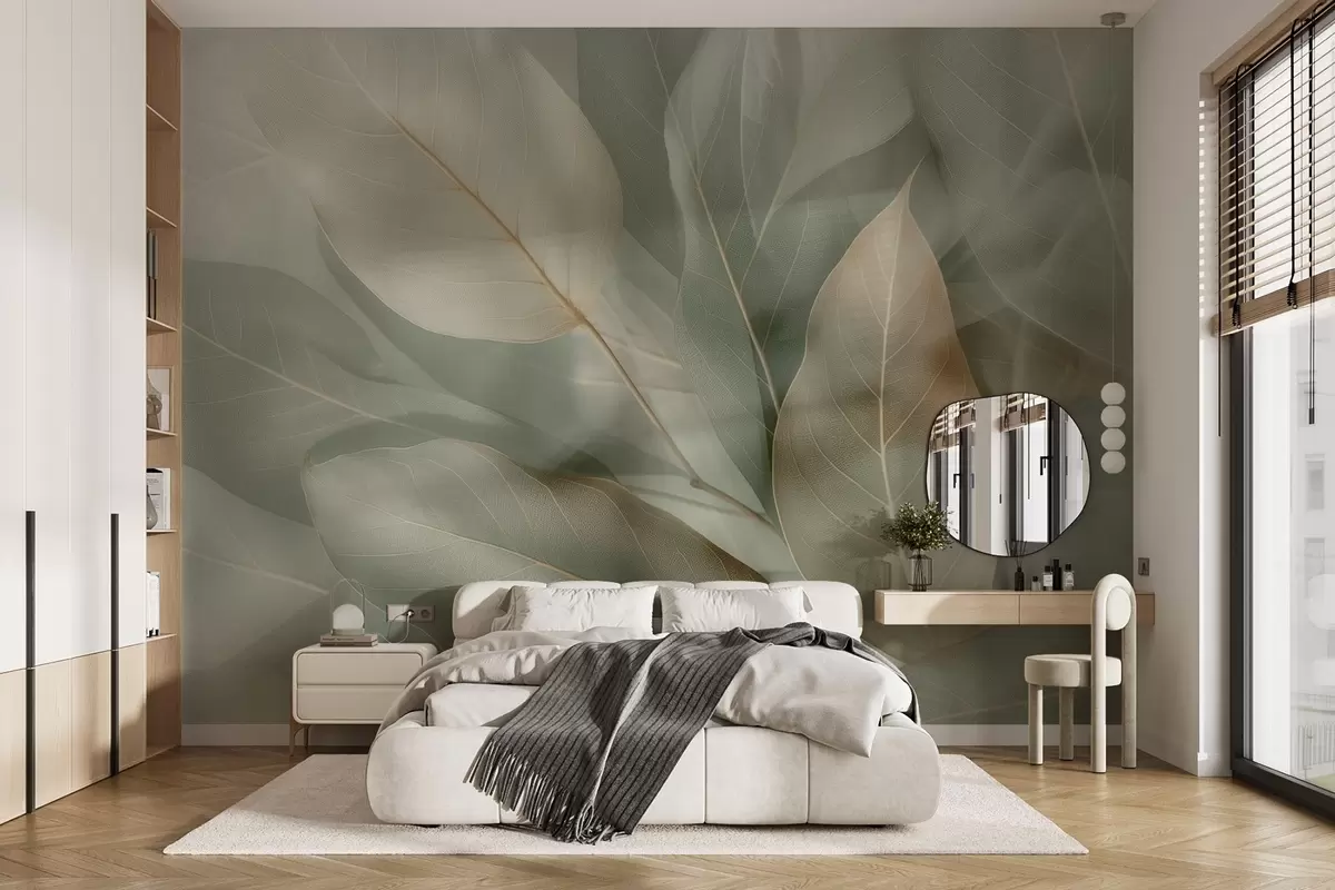 murales de pared Hojas delicadas w04511