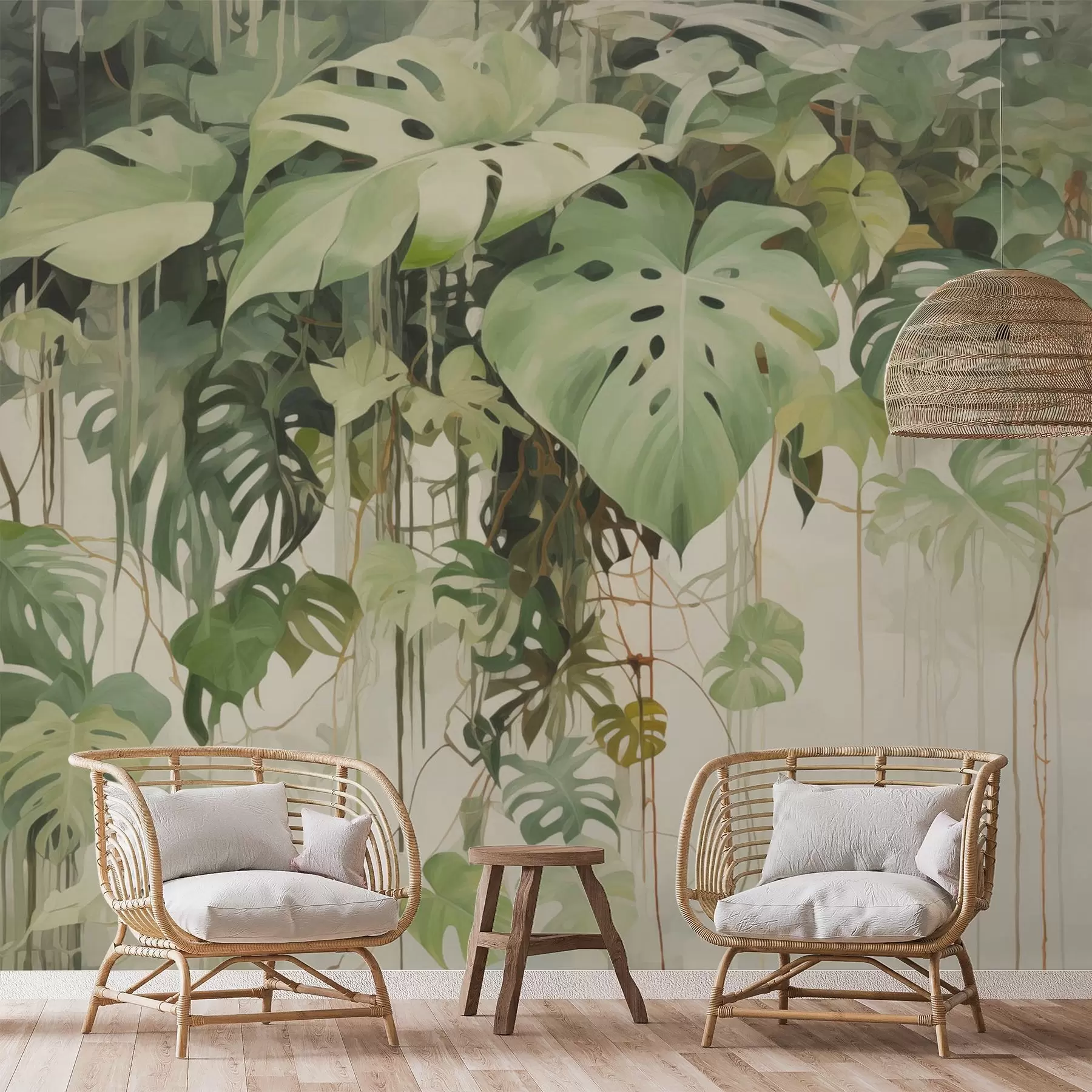 murales de pared Hojas tropicales w04525