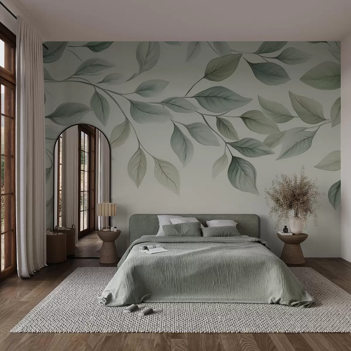 murales de pared Hojas colgantes w04518