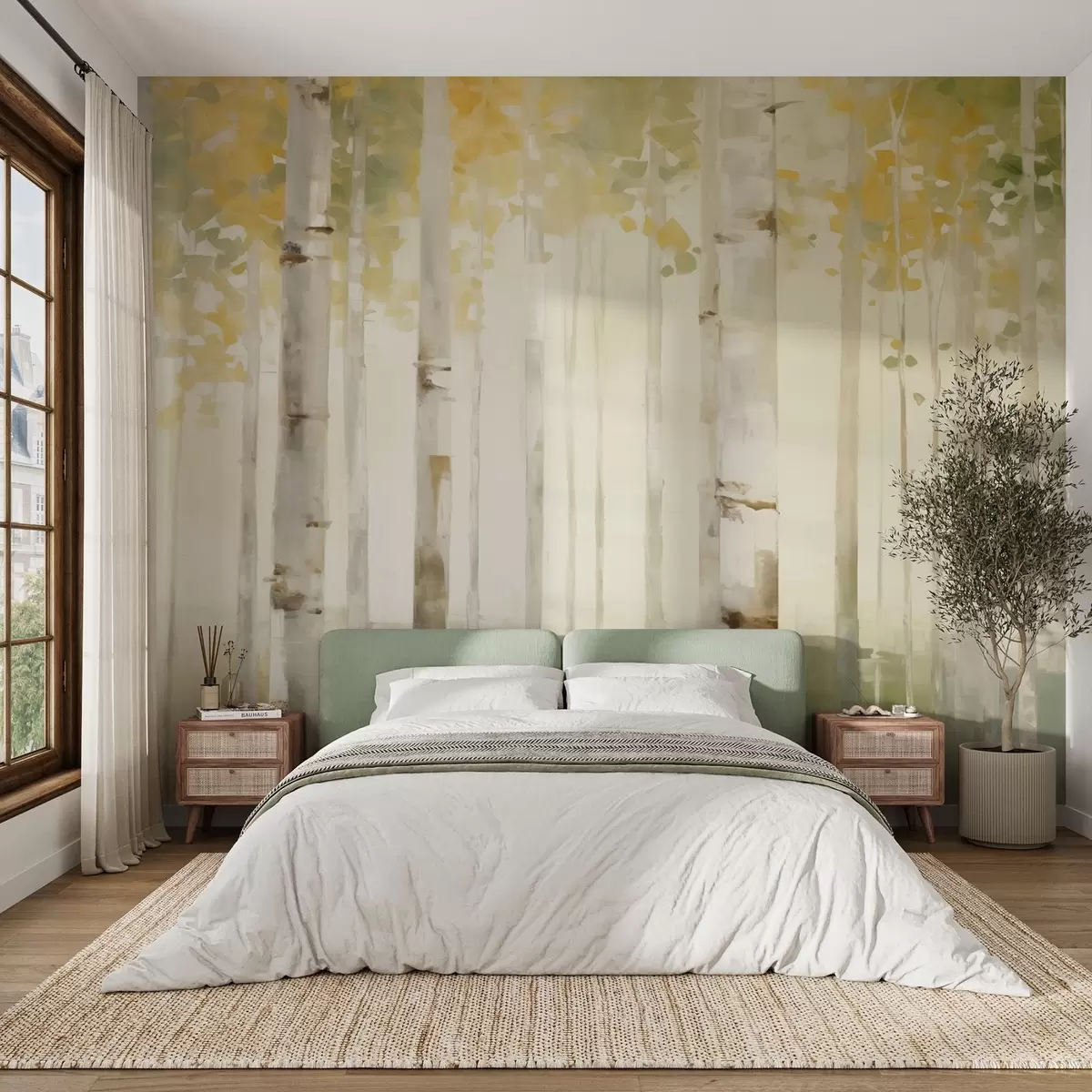 murales de pared Bosque de abedules w04520