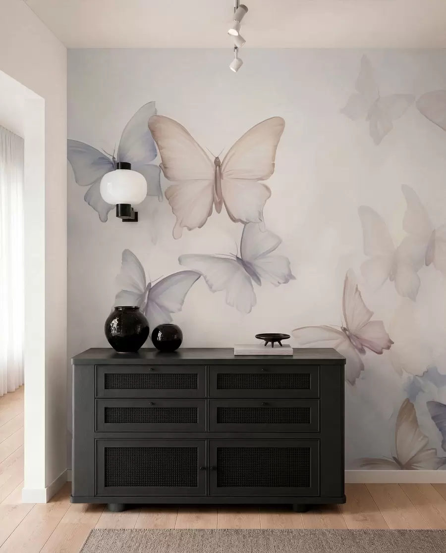 murales de pared Alas en arena y lila w04534v1
