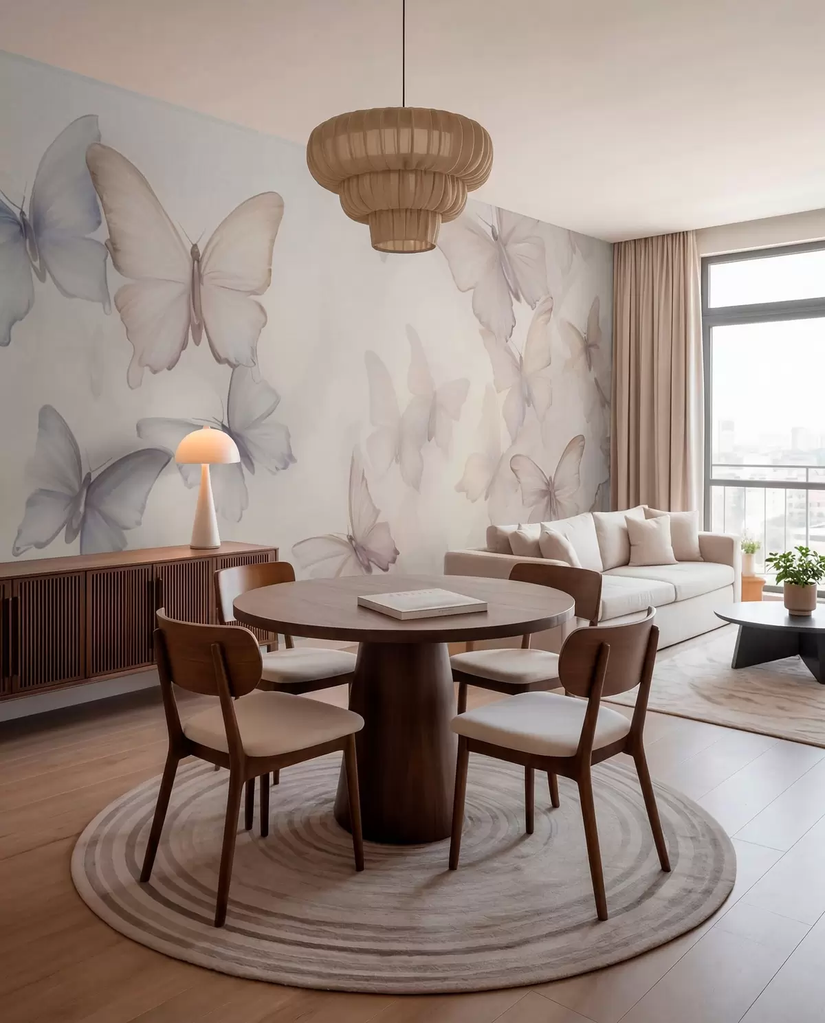 murales de pared Alas en arena y lila w04534v1