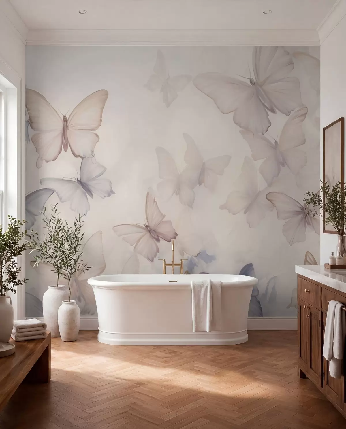 murales de pared Alas en arena y lila w04534v1