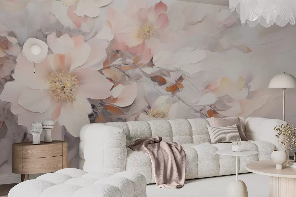 murales de pared flores abstractas w04597