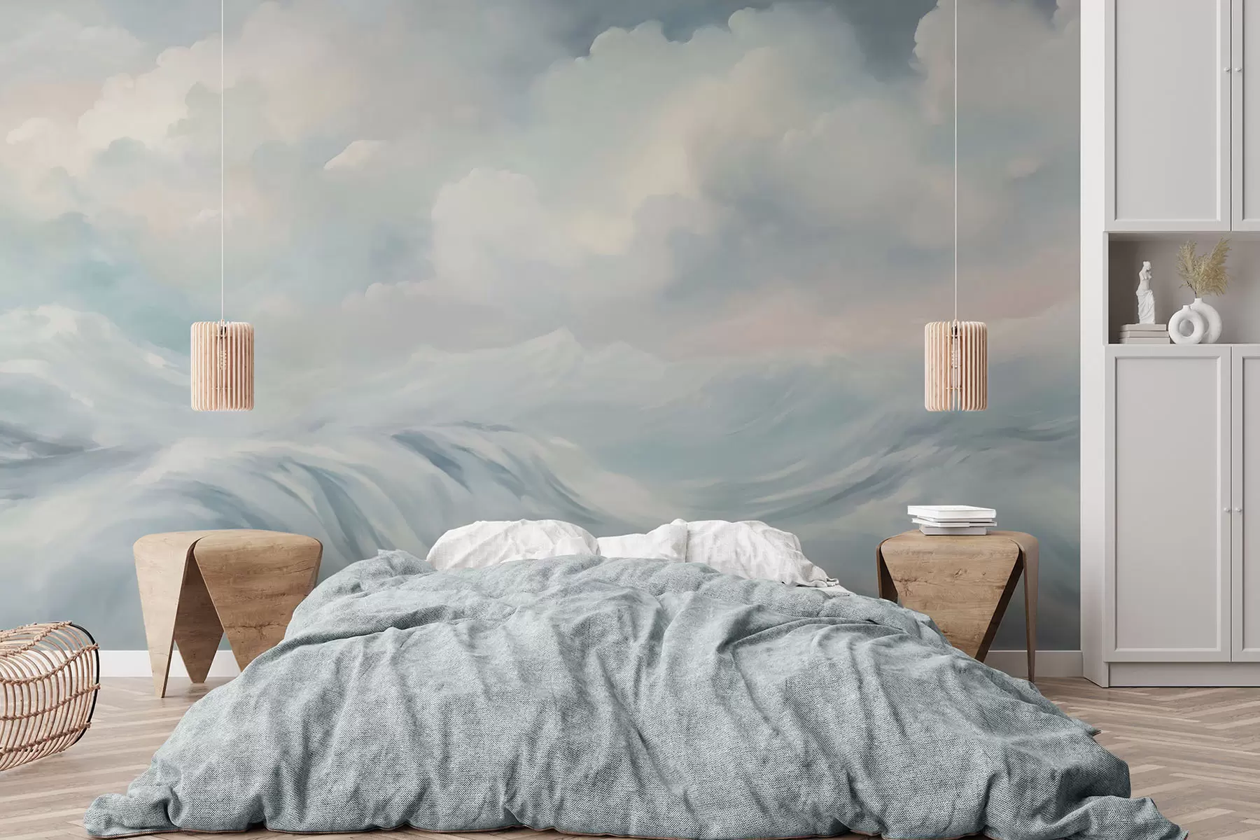 murales de pared Nubes y mar w04598