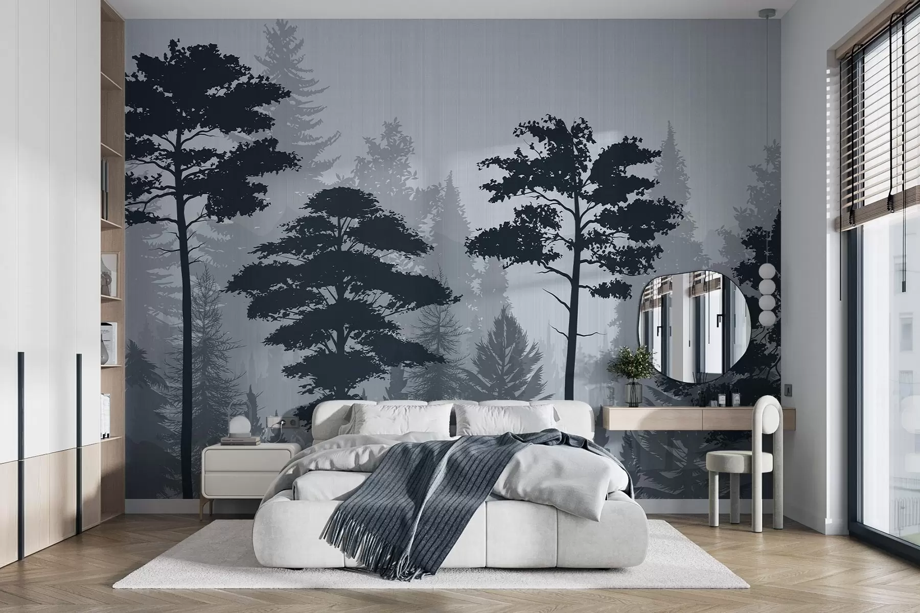 murales de pared Bosque brumoso w04678v1