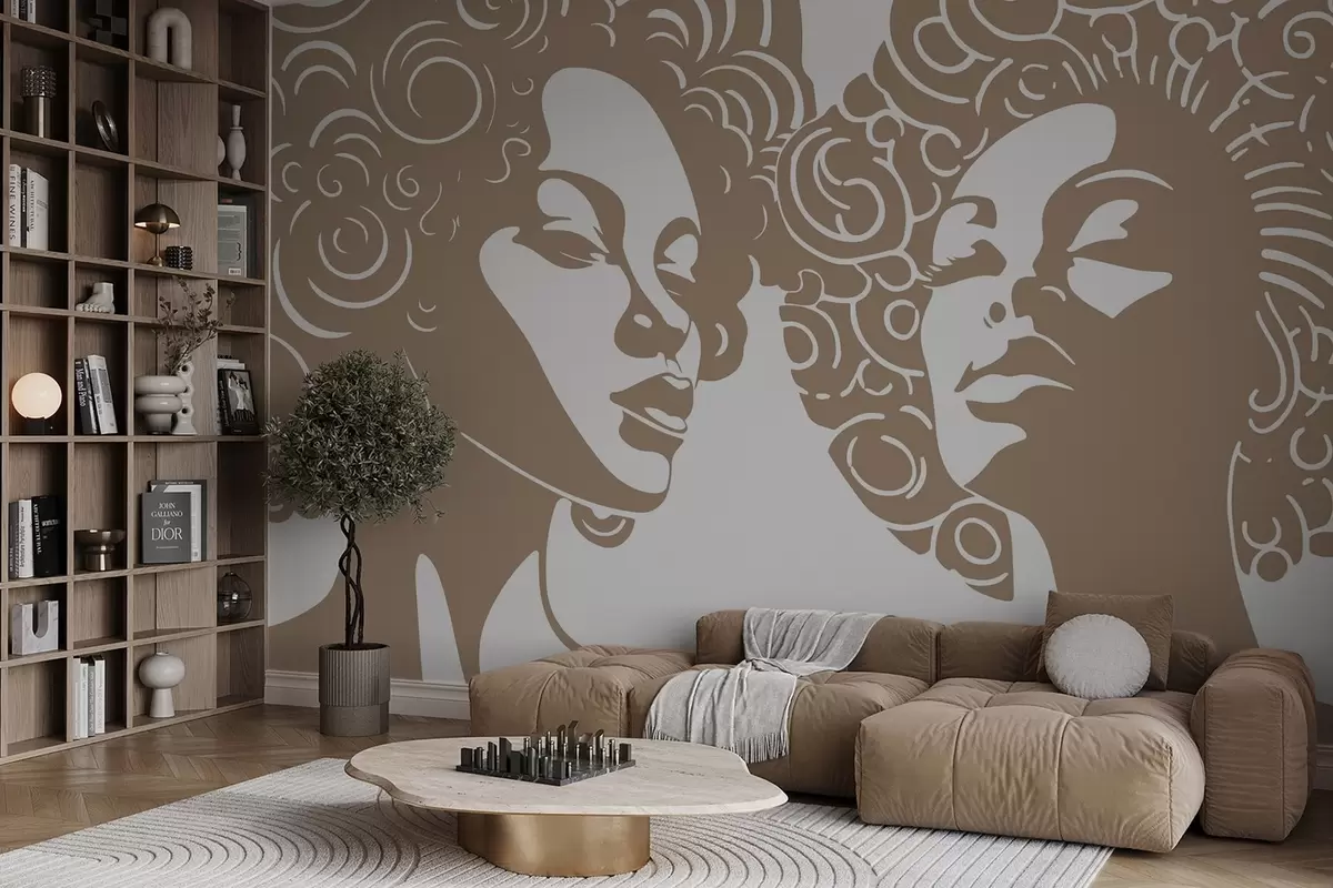 murales de pared Dos chicas w04688