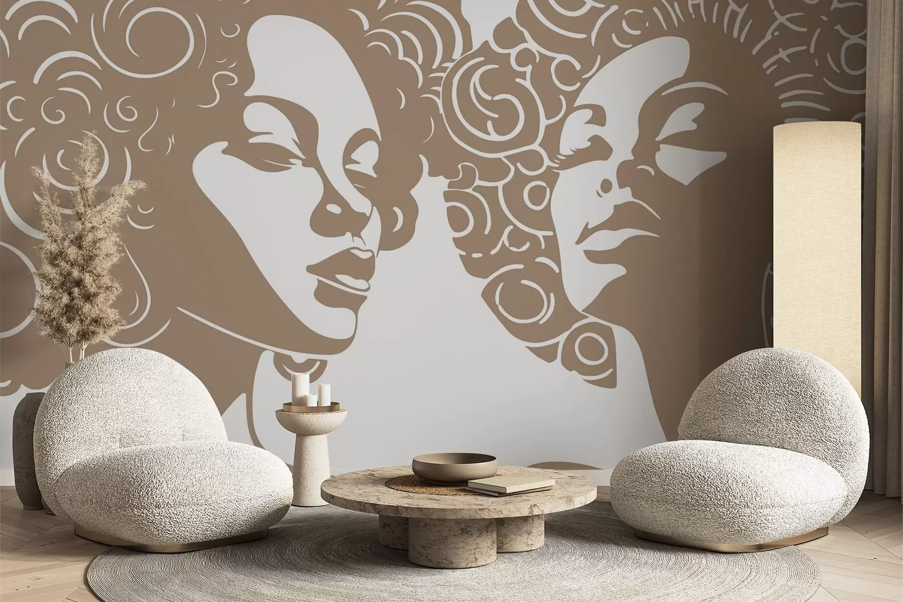 murales de pared Dos chicas w04688