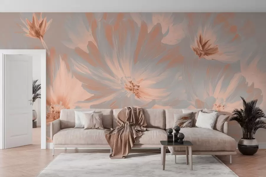 murales de pared flores abstractas w04670v1