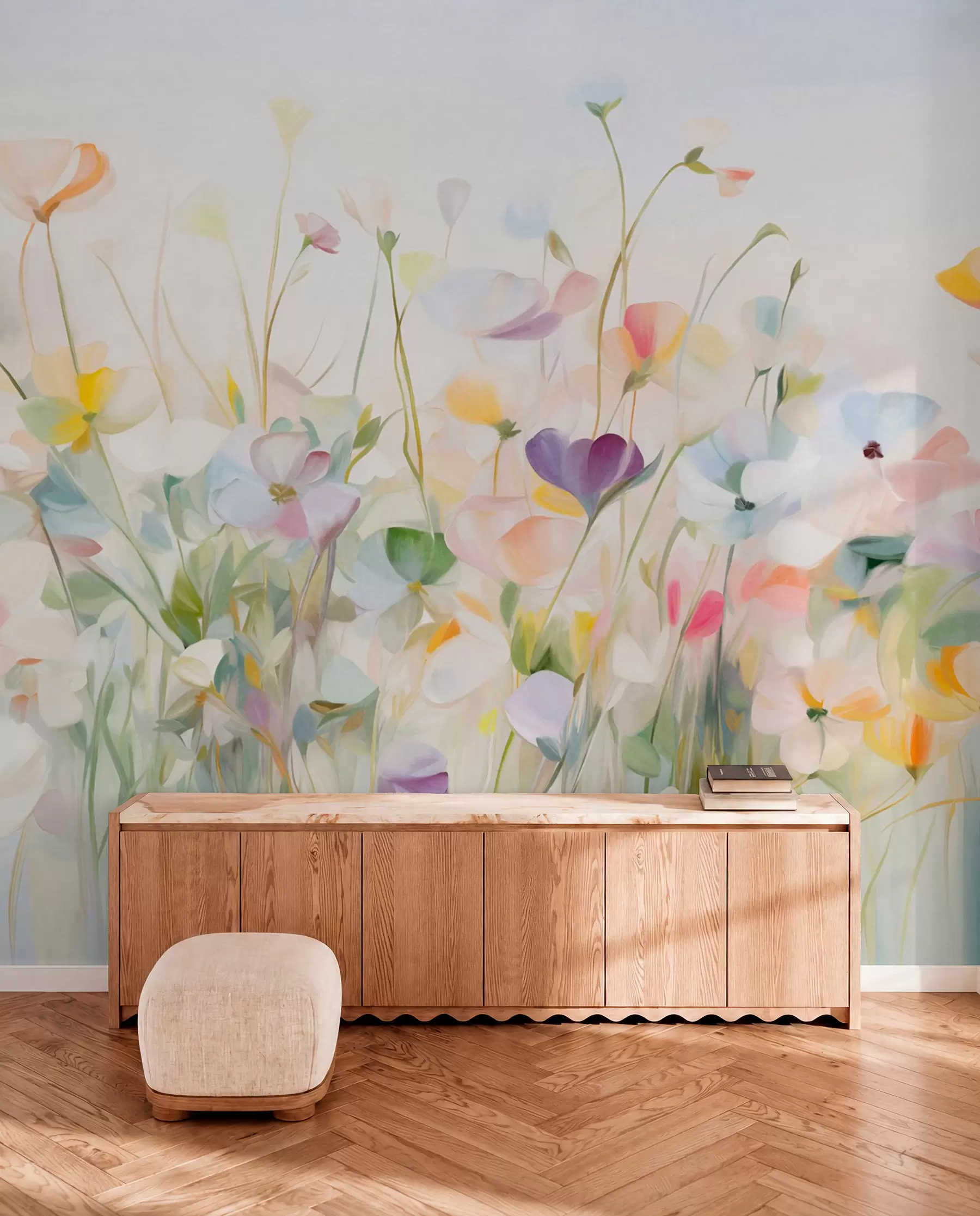 murales de pared Estudio de flores silvestres w09466