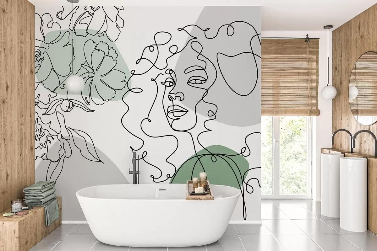 Murales de pared Chica en las filas w04724v1 murales de pared Chica en las filas w04724v1