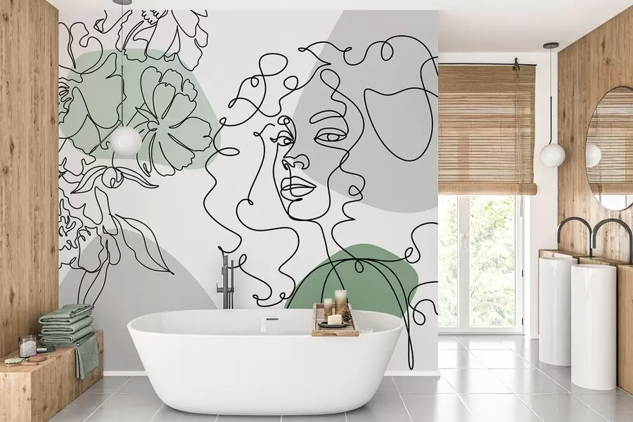 Murales de pared Chica en las filas w04724v1 murales de pared Chica en las filas w04724v1