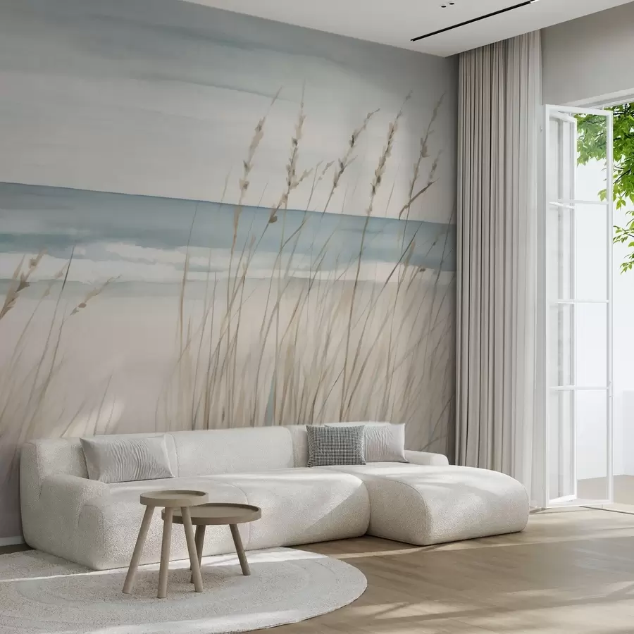 murales de pared Hierbas suaves junto al mar w04737