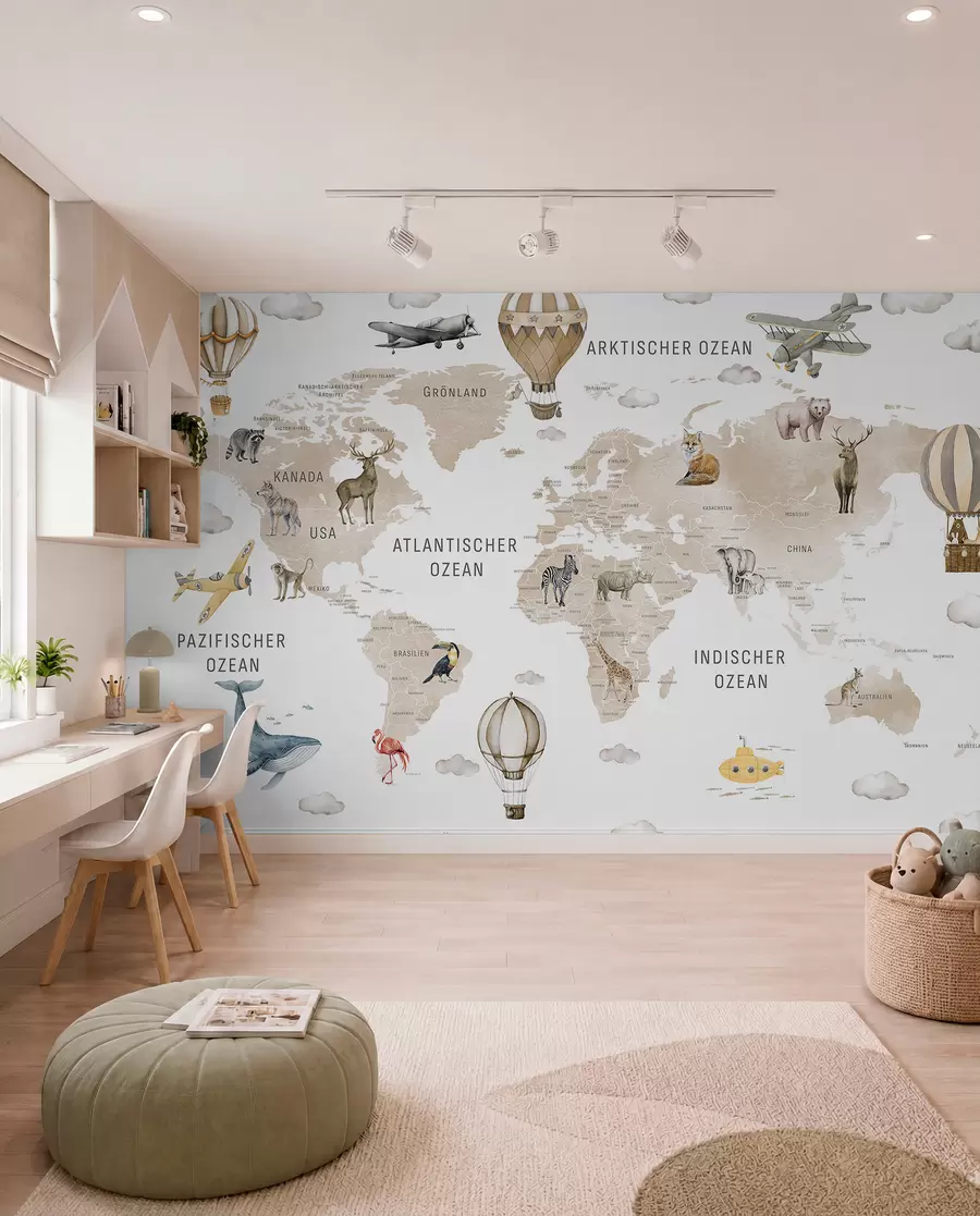 murales de pared Atlas beige en alemán c00001dev2