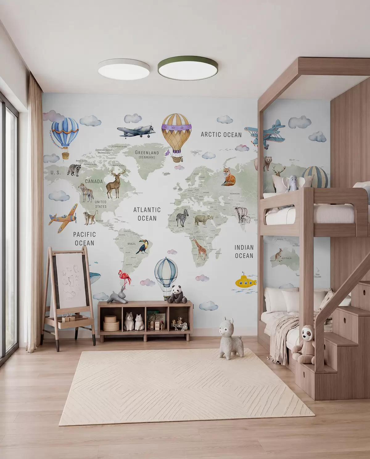 murales de pared Atlas verde en inglés c00001en