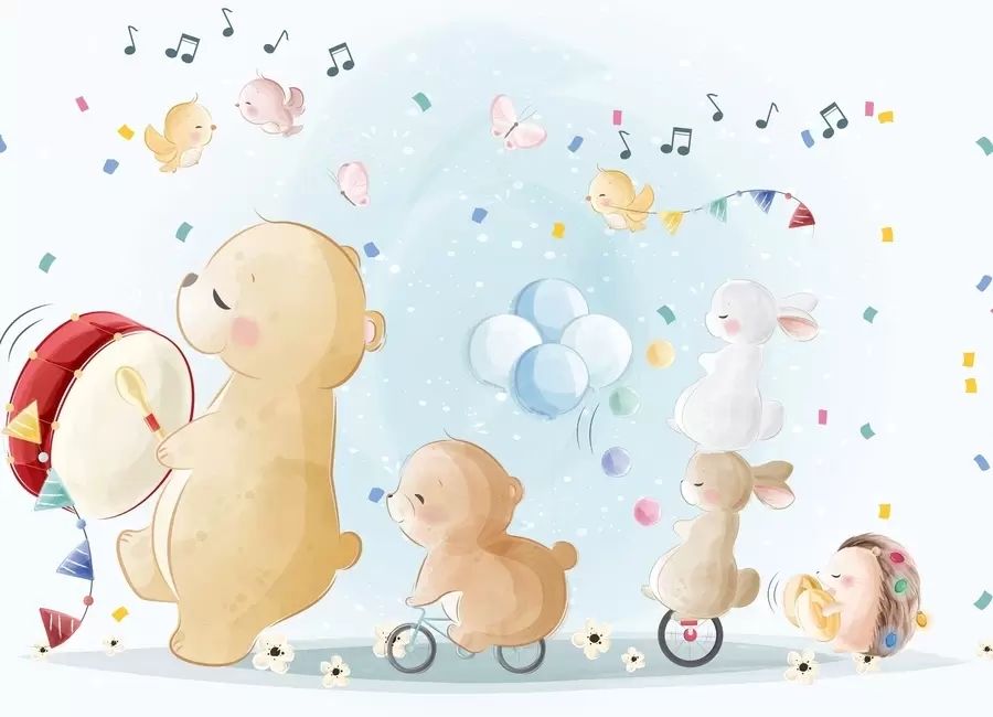 murales de pared Animales de cuento de hadas w04762