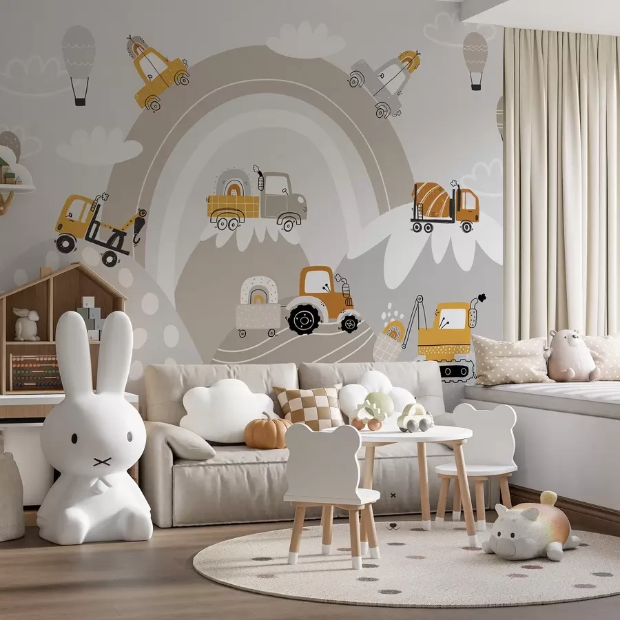 Murales de pared Coches y tractores para niños w04765 murales de pared Coches y tractores para niños w04765