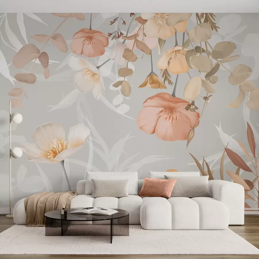 Murales de pared Flores en el follaje w04779 murales de pared Flores en el follaje w04779