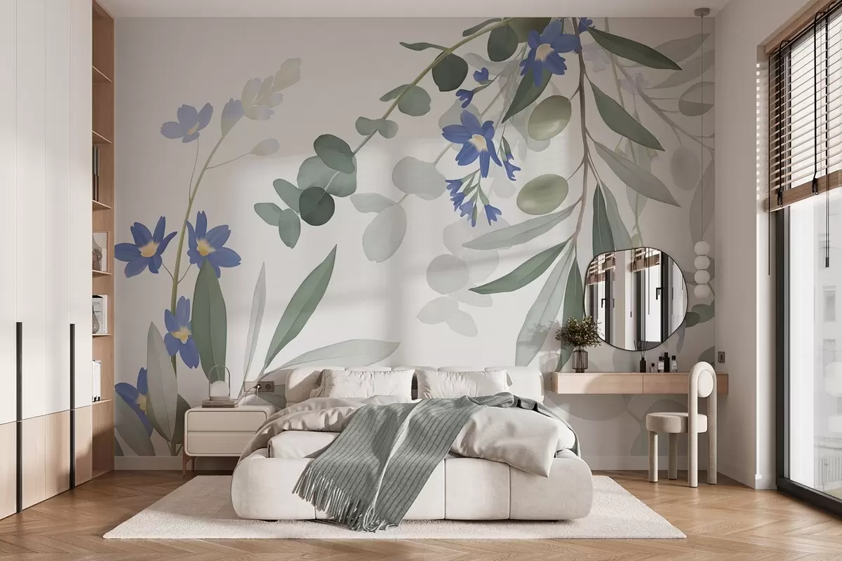 Murales de pared Ramitas y flores de eucalipto w04821 murales de pared Ramitas y flores de eucalipto w04821